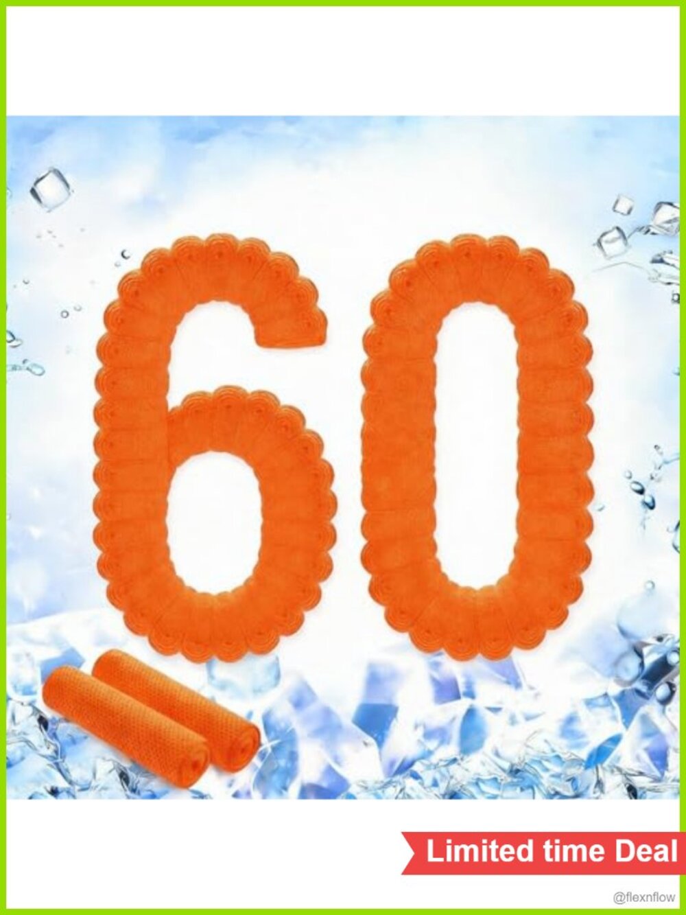 60 Pack Cooling Towels 40x12 Microfiber Gym Yoga Golf Running Sweat Rags